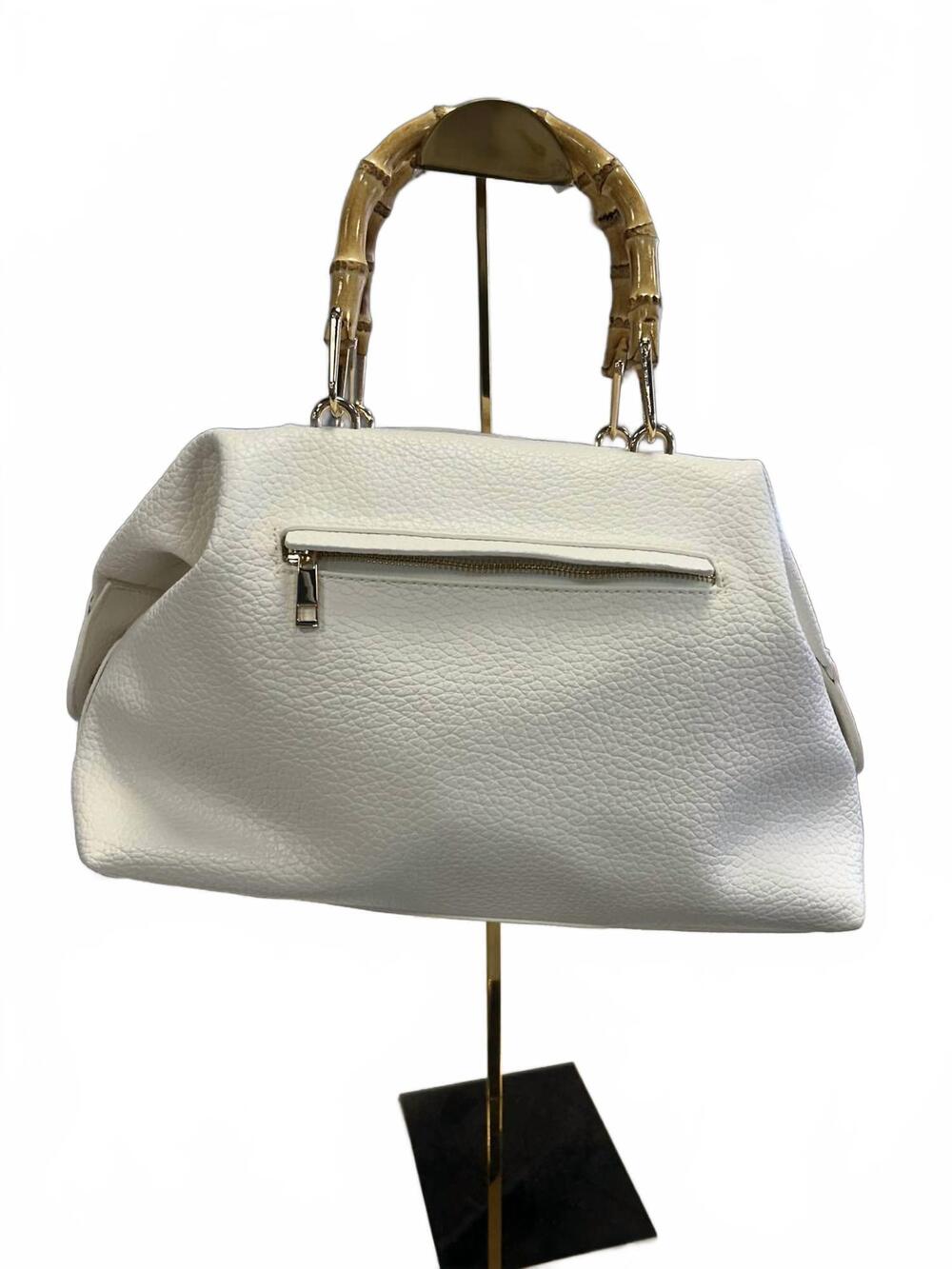 NEW BC HANDBAGS large rome bag in white